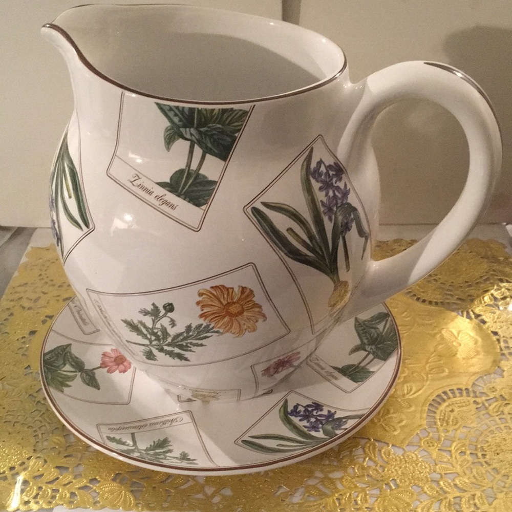 Vintage 1996 Tiffany and Co., pitcher and matching bowl